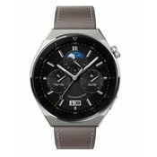 HUAWEI pametni sat Watch GT3 Pro (46mm), (ODN-B19), sivi kožni remen
