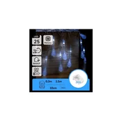 Aigostar - LED božićna girlanda za spoljašnju upotrebu, 25xLED/8 funkcija, 3xAA, 2,5m, IP44, hladno-bela, kapljice