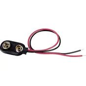 TRU COMPONENTS Baterijski priključek 1x 9 V Block priključek na pritisni gumb (D x Š) 31 mm x 14 mm TRU COMPONENTS BS-ER-36-150, (20635683)