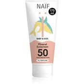 Naif Baby & Kids Mineral Sunscreen SPF 50 0 % Perfume otroška zaščitna krema 175 ml