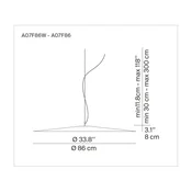 Luceplan Koine LED obesek felt 927 O86cm antracit - Dnevna soba/jedilnica - Dizajn - Tkanine/tekstil