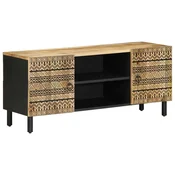 TV ormaric crni 105x33,5x46 cm Puno grubo drvo Mango