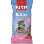 Rinti Bittes puppy koščki s piščancem in raco 75g - Rinti - Mehki mesni priboljški - Brez sladkorja