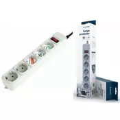 Gembird SPG3-B-6C razdelilec s prenapetostno zaščito, 5 vtičnic