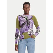 Desigual Pulover Orquidea Lacroix 25WWJF42 Zelena Regular Fit