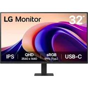 LG Monitor 32U631A-B 31, 5, IPS, 2560x1440, 100Hz, 5ms GtG, HDMI, USB type C, VESA, Crni