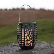 STAR TRADING Solarna svetilka LED Flame, tri možnosti uporabe, 42 cm - črna, rumena - Plastika