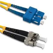 Qoltec SC/UPC - ST/UPC optični patchcord | enomodni | 9/125 | G652D | dupleks | 5 m