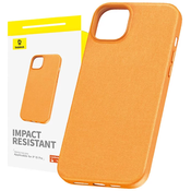 Baseus Phone Case for iPhone 15 Pro Fauxther Series (Orange)