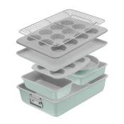 Tefal Set posuda za pecenje od 8 dijelova, keramicki, mint (J175S804)