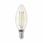 LED sijalka fillament E14 6W 730lm 4500K steklo