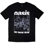 Oasis Majica Be Here Now Line Drawing Unisex Black 2XL