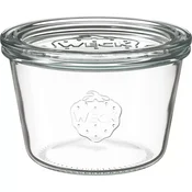 Weck Kozarec za vlaganje s steklenim pokrovom 280 ml, komplet 4 kosov, stožčast