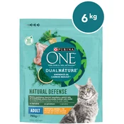 Purina ONE DualNature® Adult suha hrana za odrasle mačke, s piščancem, 8x750g