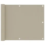 Vidaxl Balkonsko platno bež 75x500 cm oksford blago