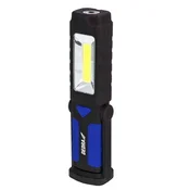 Ročna LED svetilka Dedra 3W COB + 1W LED, 200lm, s stojalom, z baterijami