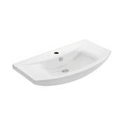 Umivalnik za kozmetično omarico ZERO, 86 x 50 cm - Bela - 24 - 50.00 - Keramika - Obešen na steno – vijaki - Da - Aqualine - 86.00 - 1 odprtina - Modern square - Umivalnik - 86x50 cm