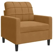 Vidaxl Fotelj rjav 60 cm žamet