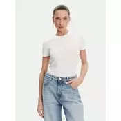 Fracomina Majica FP25ST3011J449N5 Bela Slim Fit