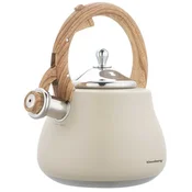 slomart Klausberg kotliček za vodo KB-7919, bež, imitacija lesa, 2,8l, s piščalko