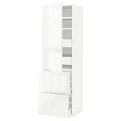 METOD / MAXIMERA Vis.el. s polic/4fiok/vrat/2front, bela/Ringhult bela, 60x60x200 cm