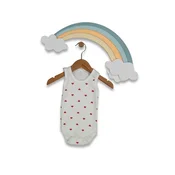 Bodi za bebe sa srcima kratak rukav 253070, Beli