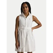 Polo Ralph Lauren Srajčna obleka 313934188001 Bela Regular Fit