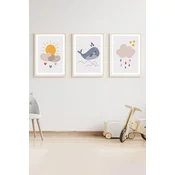 Wallity Uokvirena slika Huhu152, 35x50 cm, 3 dijela