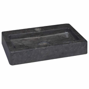 Zidni umivaonik crni 38 x 24 x 6,5 cm mramorni