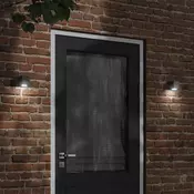Vidaxl vidaXL Zunanje stenske svetilke, komplet 2 kosov, črne, liti aluminij