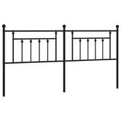 Vidaxl Kovinsko nadomestno vzglavje črno 193 cm