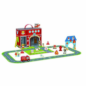 Tooky toys Drvena vatrogasna stanica