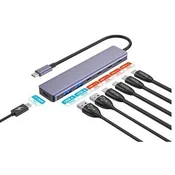 USB-C hub 7 u 1 Power Delivery 100 W
