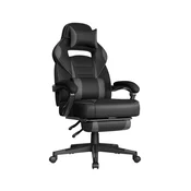 Songmics Gaming stol 70x70x112-122 cm črne barve