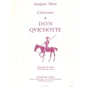 IBERT:CHANSONS DE DON QUICHOTTE NO.3 CHANSON DU DUC LOW VOICE AND PIANO