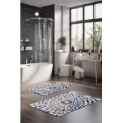 Lessentiel Maison Set prostirki za kupatilo CT-5288, 2 Komada, Bela