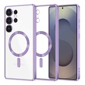 Ovitek Techsuit Luxury Crystal MagSafe za Samsung Galaxy S25 Ultra - svetlo vijoličen