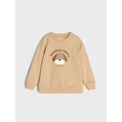 Sinsay - Pamucni crewneck duks sa printom psa - BEŽ