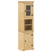 Vidaxl Kopalniška omarica Corona 50x40x185 cm trdna borovina