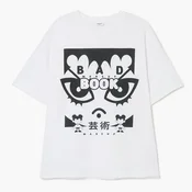 Cropp - Predimenzionirana majica s printom - white