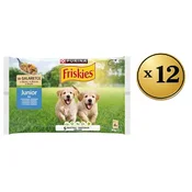 Friskies Vlažna hrana za pse junior dog prelivi u želeu Meso, 48x85g