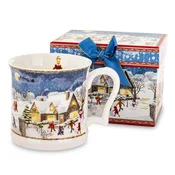 Božična skodelica v škatli, porcelan, 9,5x13x10