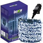 Izoksis Zunanje novoletne lučke veriga 500 LED hladno bela 8 funkcij 35m