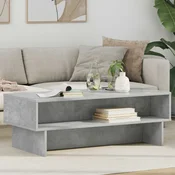 vidaXL Klubska miza Betonsko siva 100 x 46 x 35 cm Konstruiran les