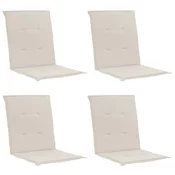 Vidaxl Blazine za vrtne stole 4 kosi krem 100x50x2 cm oxford tkanina