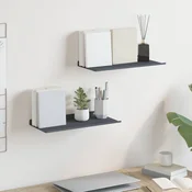 Lebdeca polica Zidne 2 pcs Antracit 40 x 18 x 2,5 cm Celik