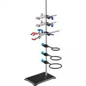 VEVOR Komplet za podporo laboratorijskega stojala palica 599 cm podstavek 211x135 cm jeklo