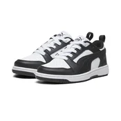 PUMA Rebound V6 Lo Kids Sneakers, Shoes, White/Black, 27.5