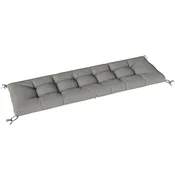 Homestar Blazina za sedež odstranljiva z trakovi 198x65x13 cm svetlo siva
