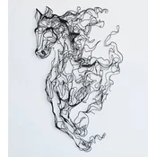 Wallity APT724 v2 Zidna dekoracija Metal Horse Line Art, 99x62cm, Crna